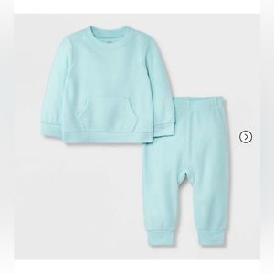 ⭐️3 for $10⭐️ Baby 2pc Cozy Thermal Kangaroo Top & Bottom Set - Cat & Jack™